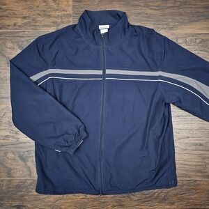 Vintage‎ 90s Reebok Mens Large Blue Tracksuit Zip Up Light Windbreaker Jacket